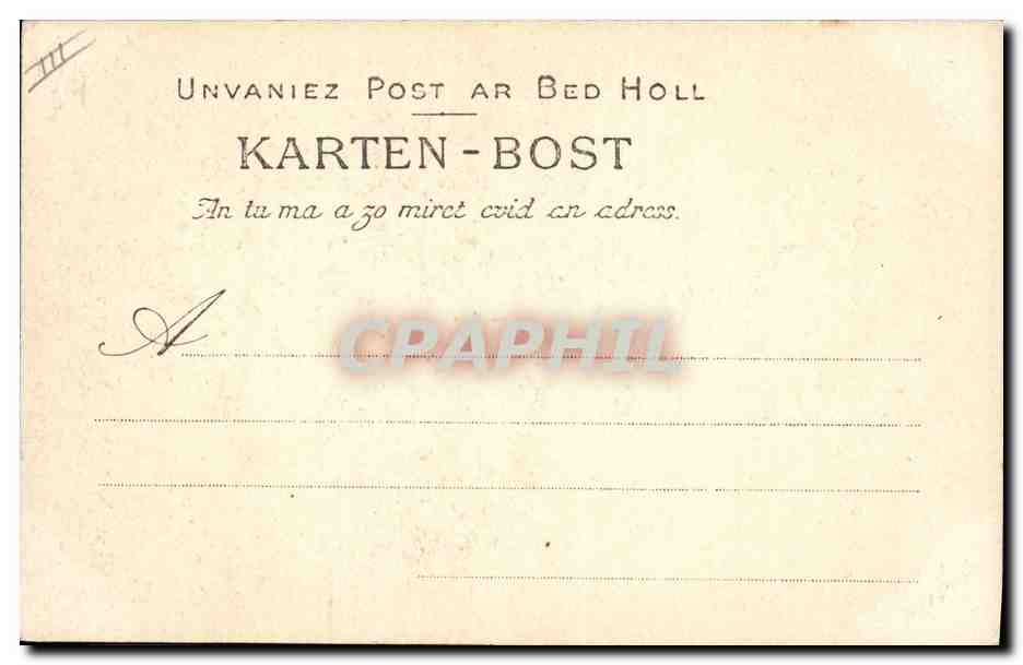 CPA Folklore Femme du Bourg de Batz  — Verso