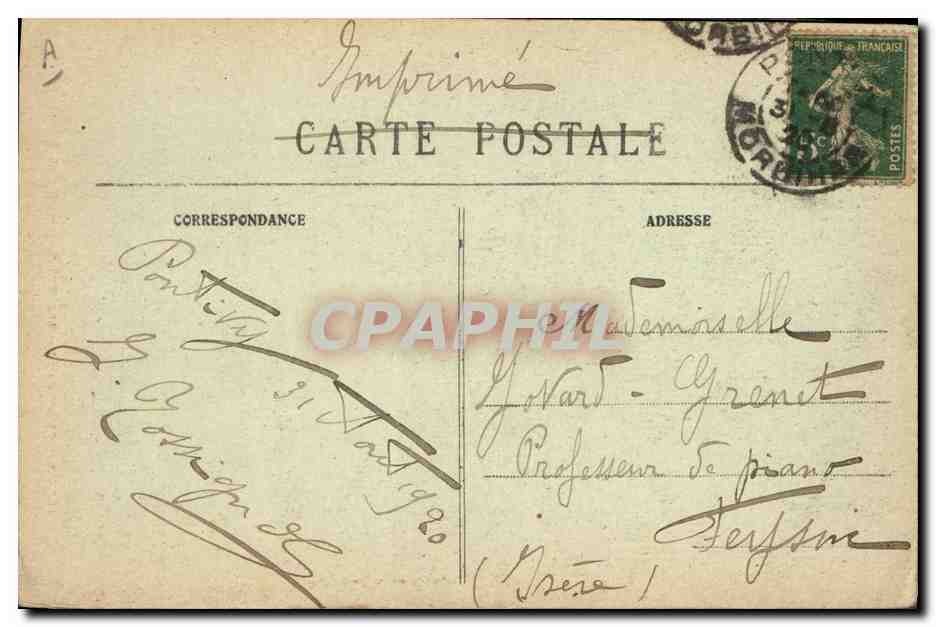 CPA Folklore Mariee de Bannalec  — Verso