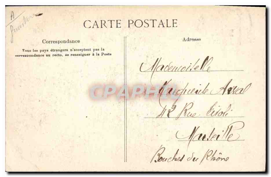 CPA Folklore Jeune fille de Pont L'Abbe  — Verso