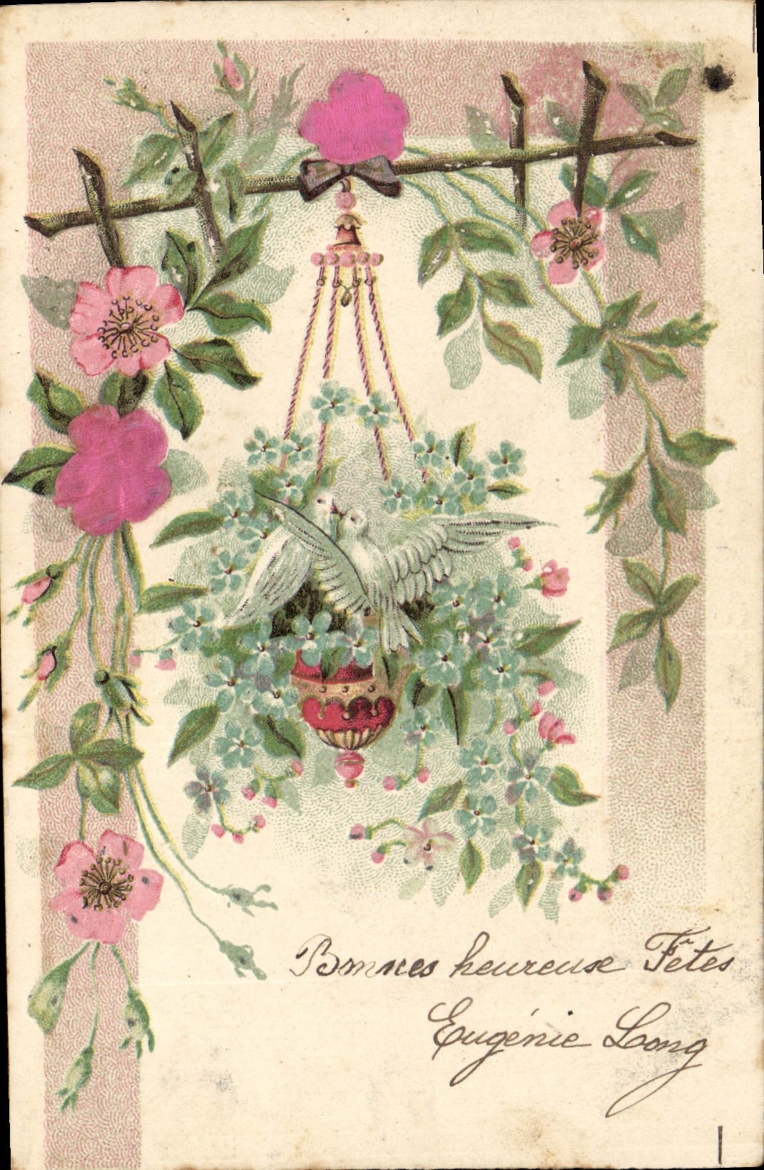 CPA Fantaisie Fleurs Colombes 