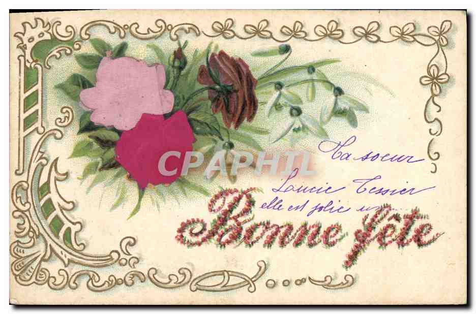CPA Fantaisie Fleurs 