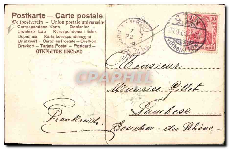 CPA Fantaisie Fleurs Enfant  — Verso