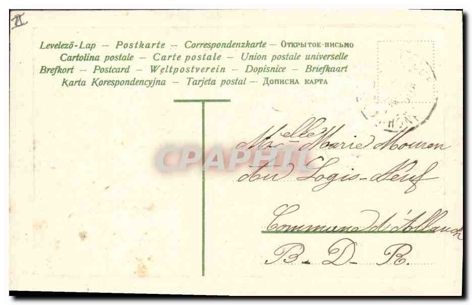CPA Fantaisie Fleurs  — Rückseite
