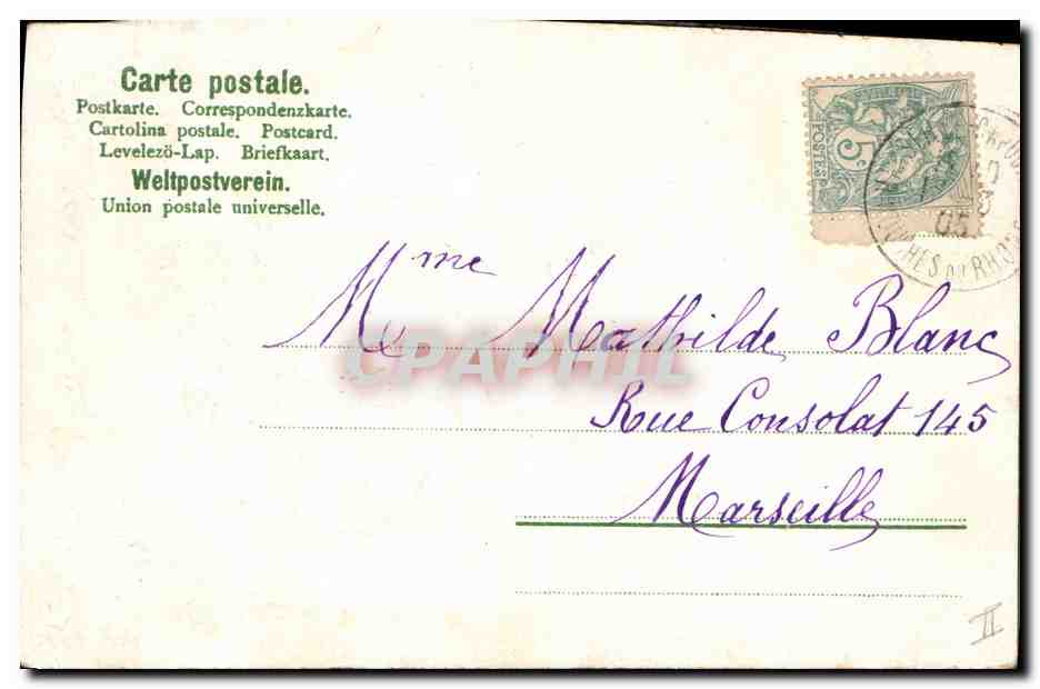 CPA Fantaisie Fleurs  — Rückseite