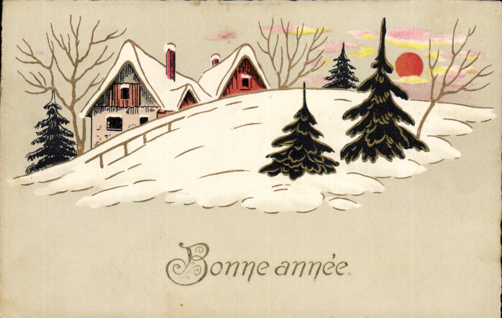 CPA Fantaisie Bonne annee 