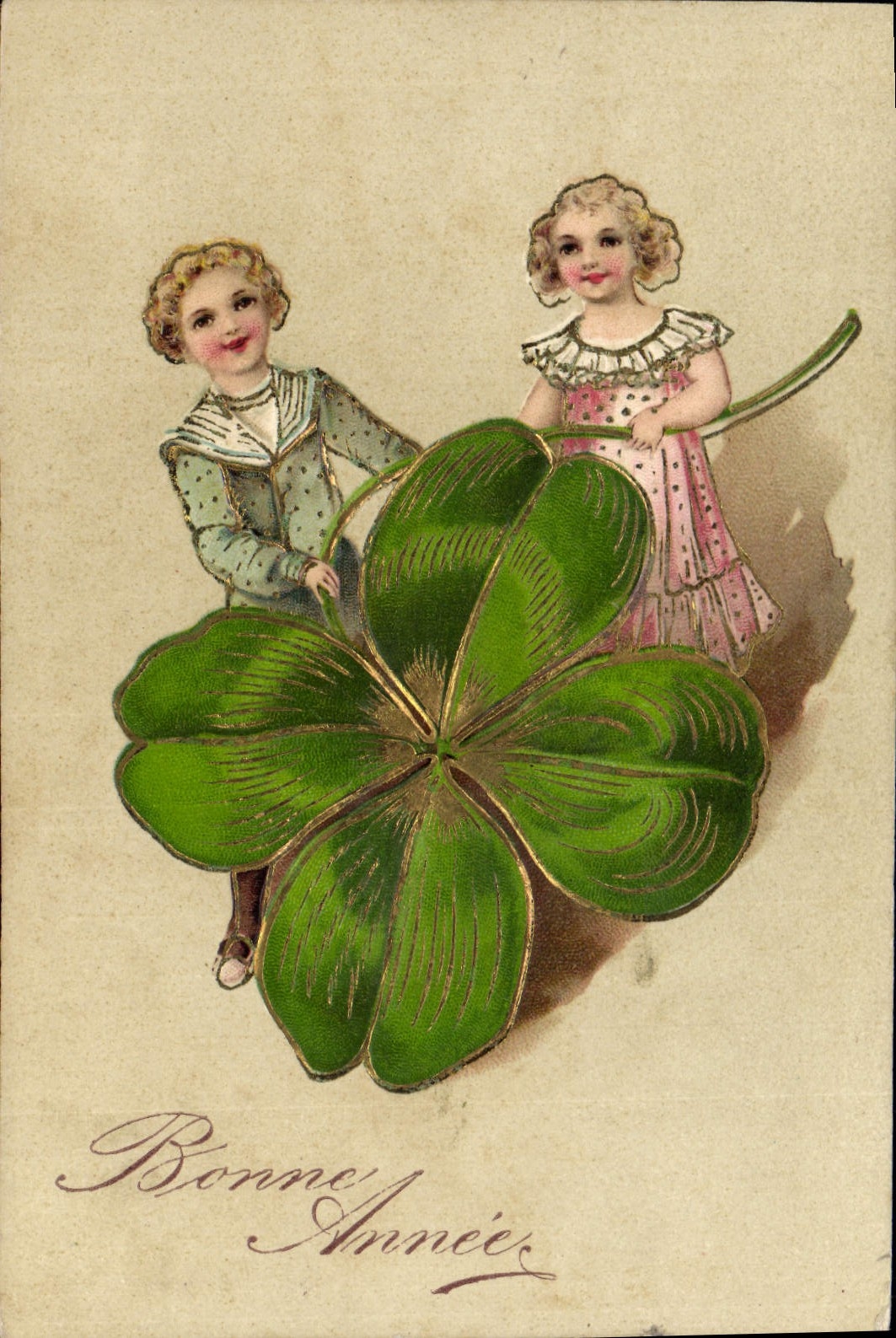 CPA Fantaisie Fleurs Enfants 