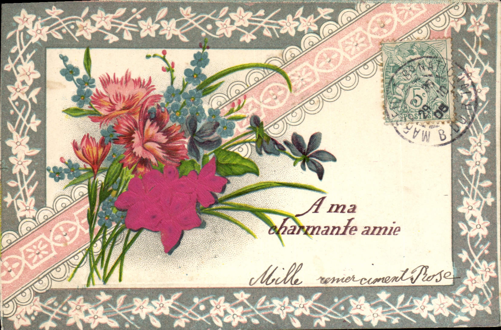 CPA Fantaisie Fleurs 