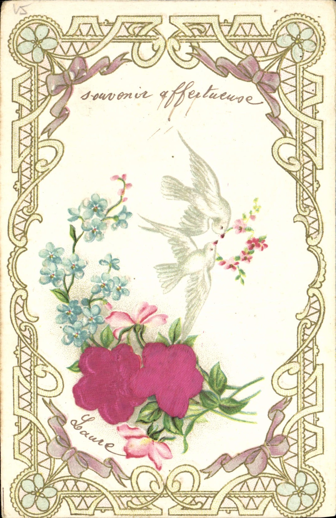 CPA Fantaisie Fleurs Colombes 