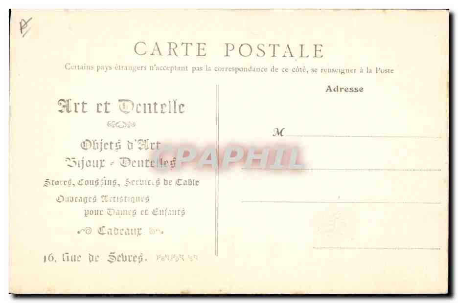 CPA Folklore Dentelle Dentelliere Singe  — Verso