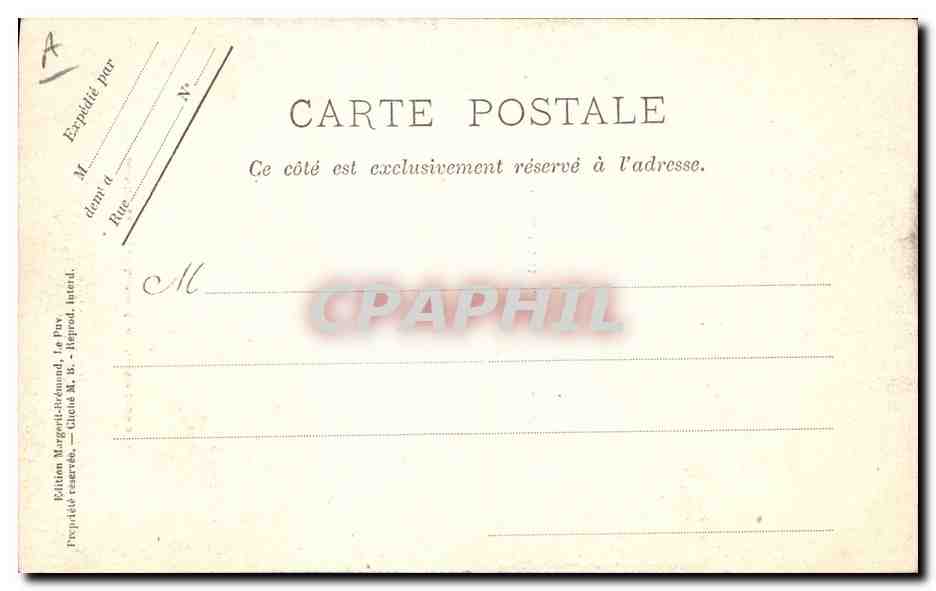 CPA Folklore Dentelle Dentelliere Dentelles du Puy Chemin de table Cluny  — Verso