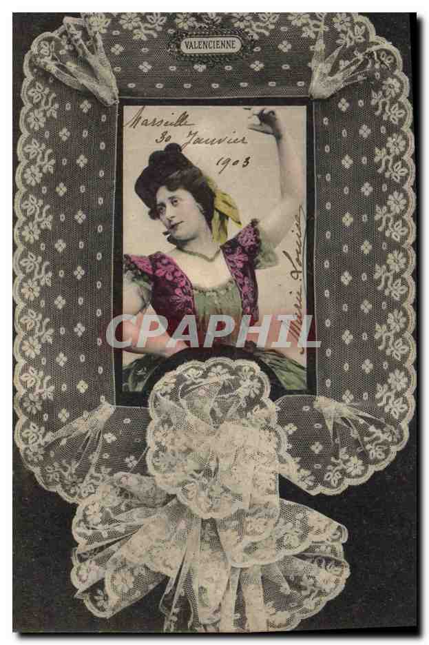 CPA Folklore Dentelle Dentelliere Valencienne 