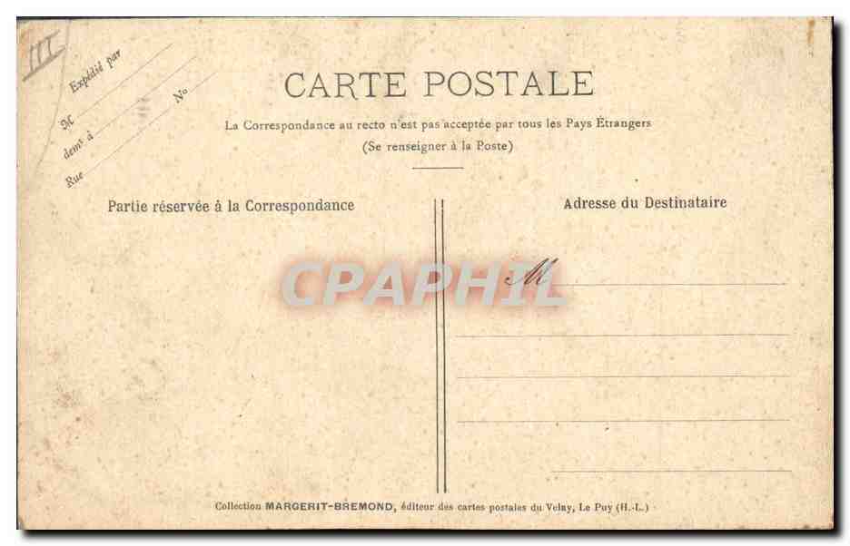 CPA Folklore Dentelle Dentelliere de Craponne Lingerie Cluny  — Verso