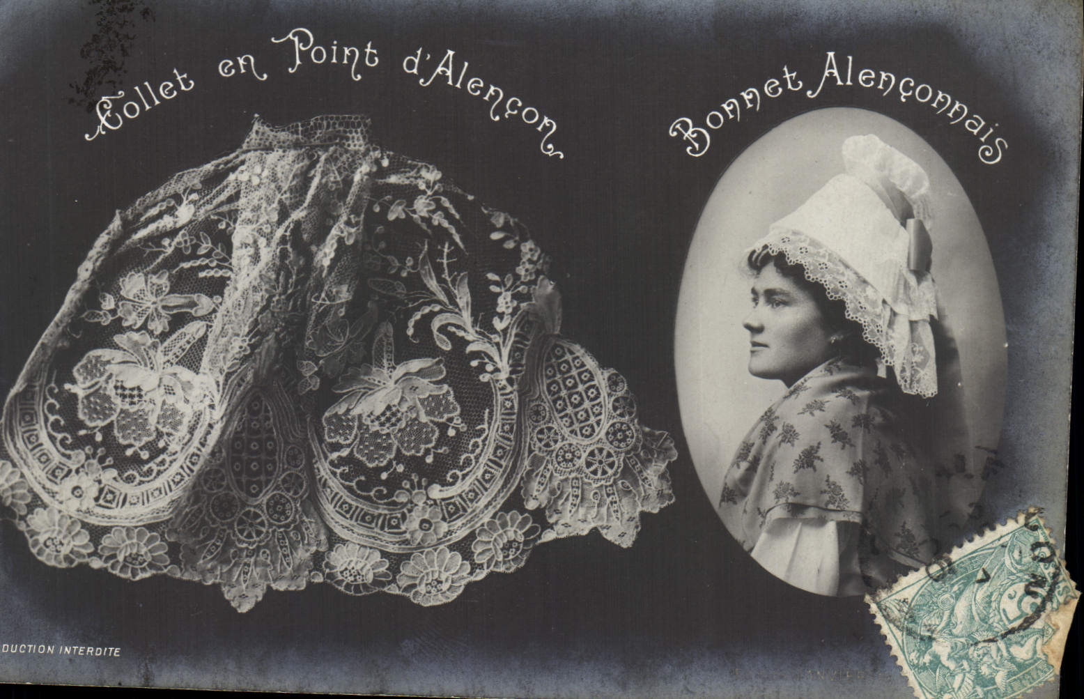 CPA Folklore Dentelle Dentelliere Bonnet Alenconnais 