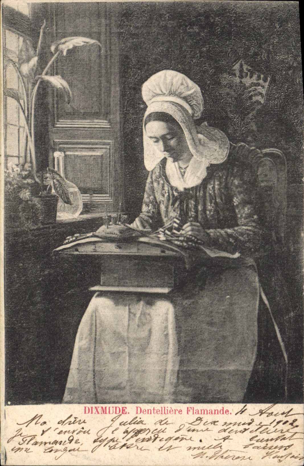 CPA Folklore Dentelle Dentelliere Flamande Dixmude 