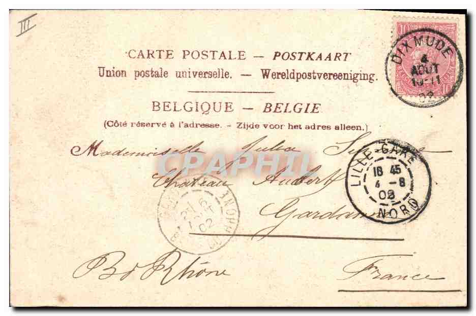 CPA Folklore Dentelle Dentelliere Flamande Dixmude  — Verso