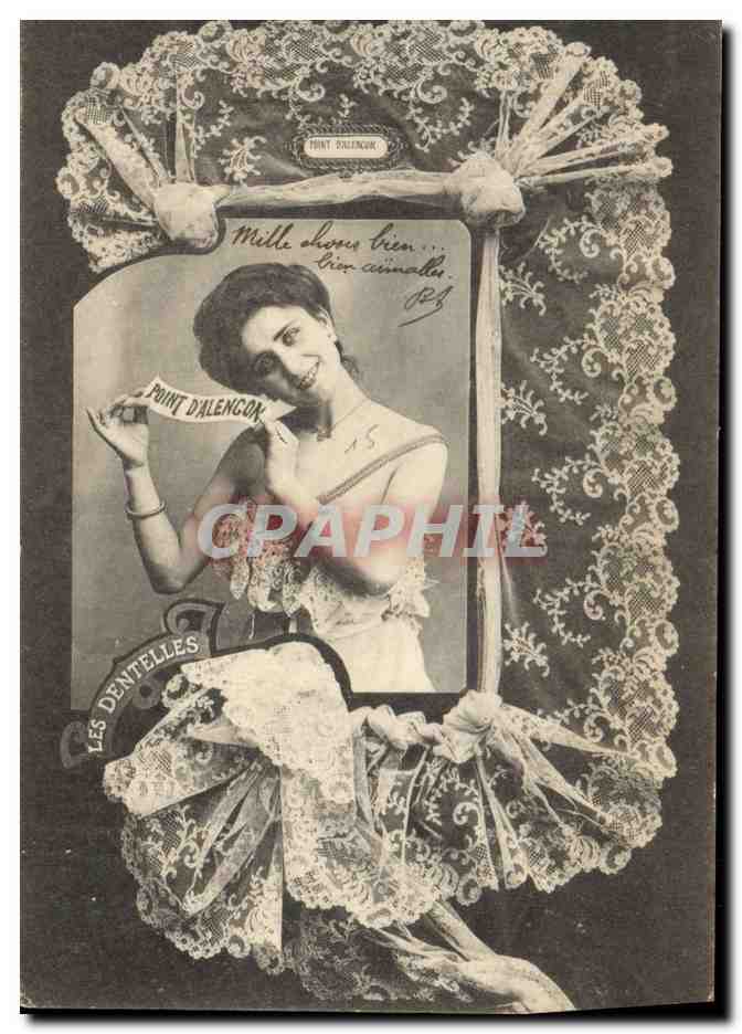 CPA Folklore Dentelle Dentelliere Point d'Alencon 