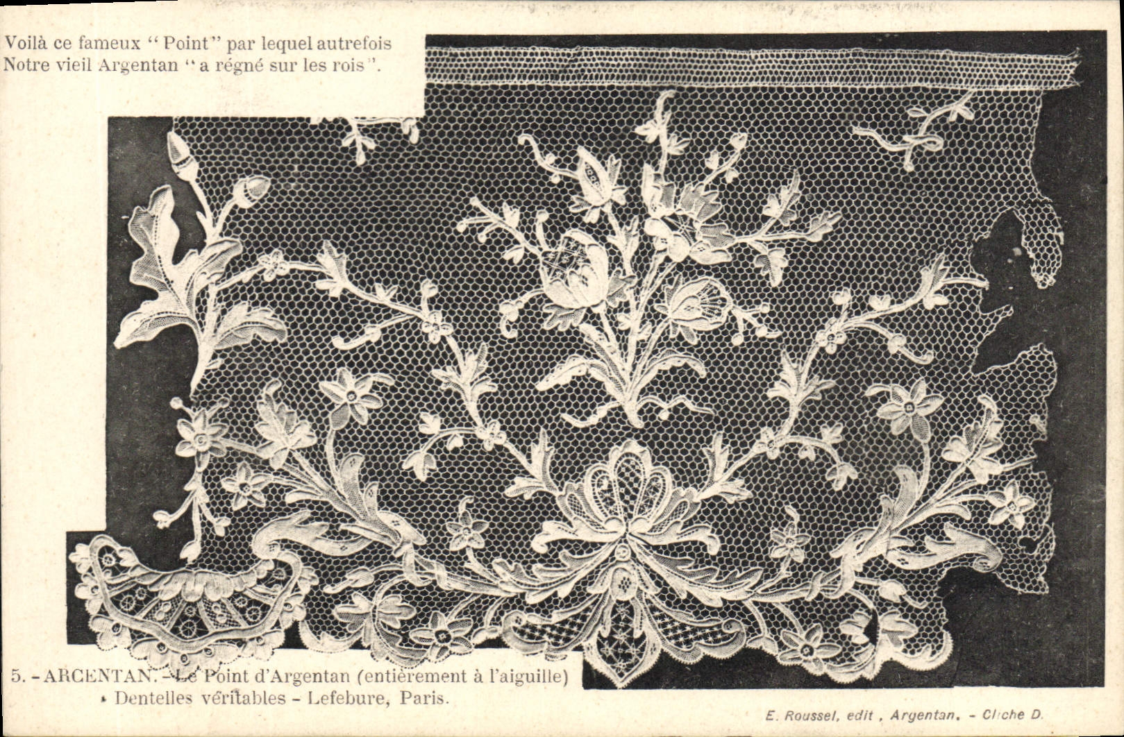CPA Folklore Dentelle Dentelliere Argentan Le Point d'Argentan entierement a l'aiguille 