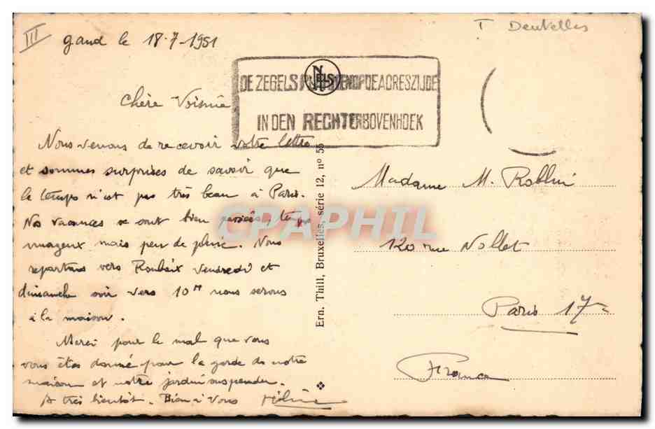 CPA Folklore Dentelle Dentelliere Bruges Dentellieres au travail  — Verso