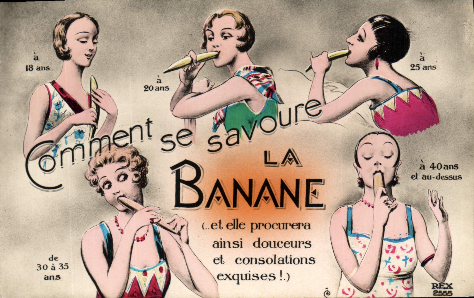 Comment se savoure la banane — publicité humoristique — REX 2555