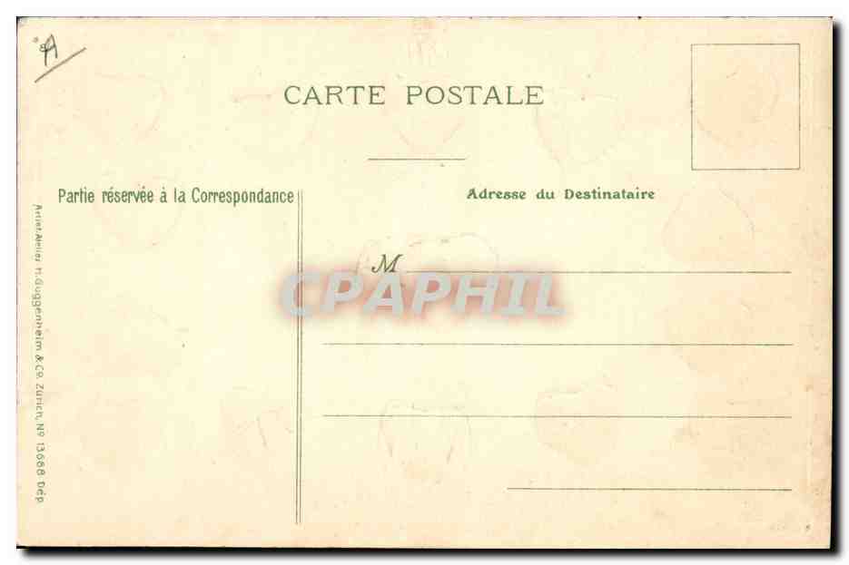 Le langage du cœur — éditeur Artur Meier & Co. Zurich, n° 1366 — Verso