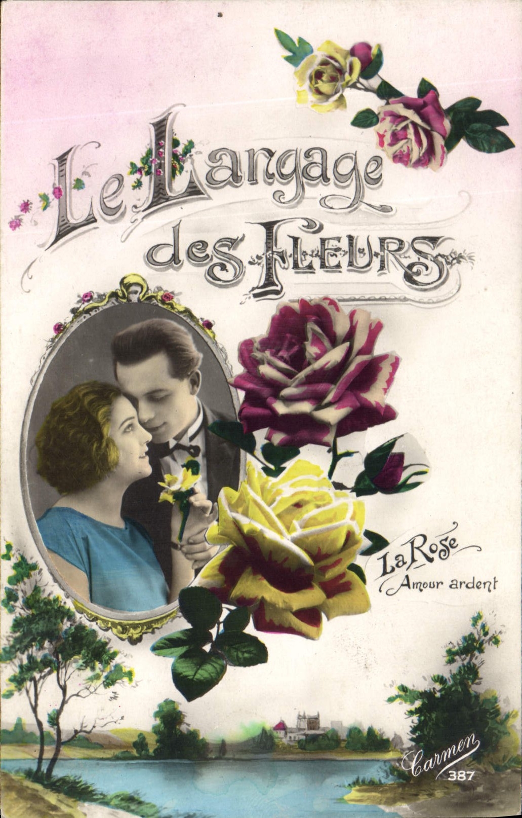 CPA Fantaisie Langage des Fleurs 