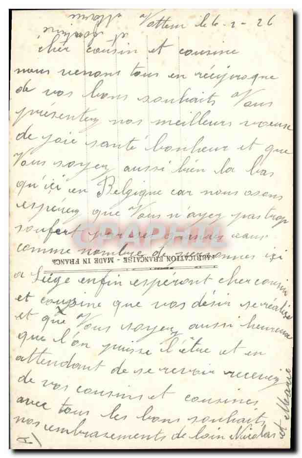 Lenguaje de los Colores — París 382 — Editor M. Paris — Reverso