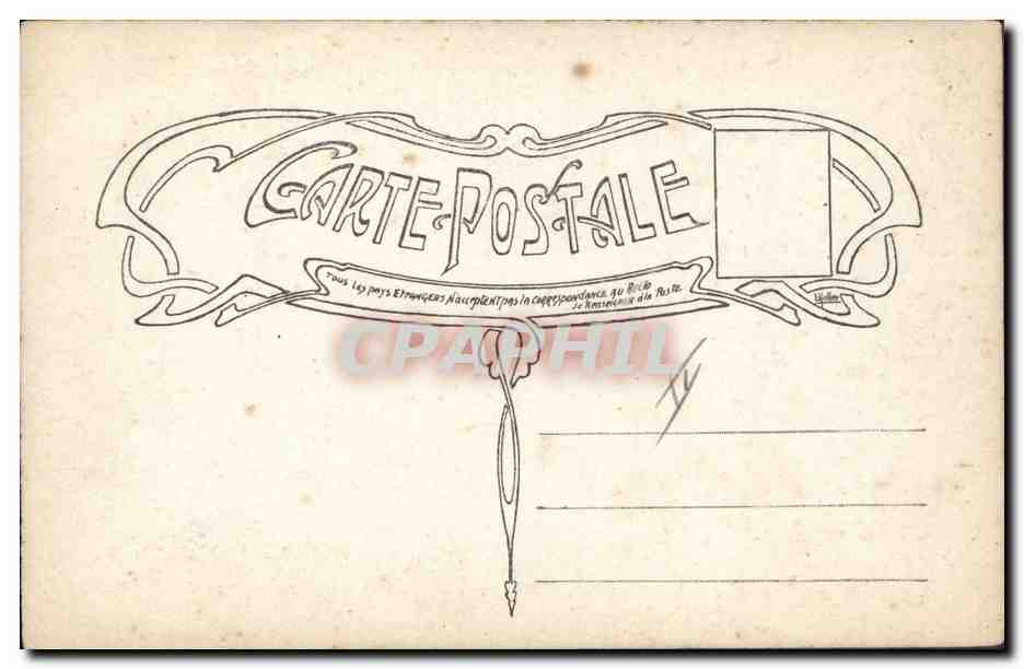 CPA Fantaisie Langage des timbres Semeuse 10c  — Rückseite