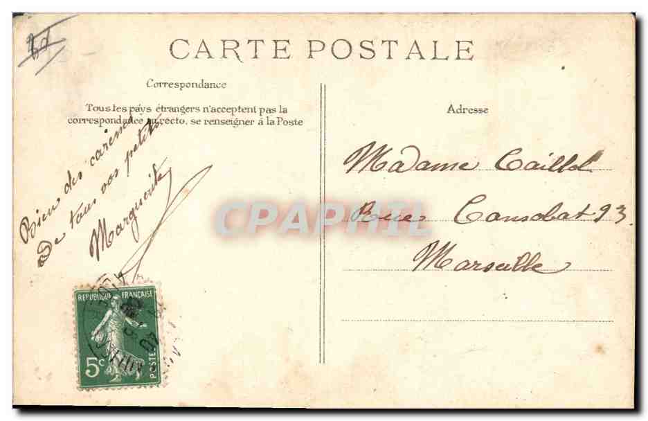 CPA Fantaisie Les timbres et leurs secrets Semeuse  — Rückseite