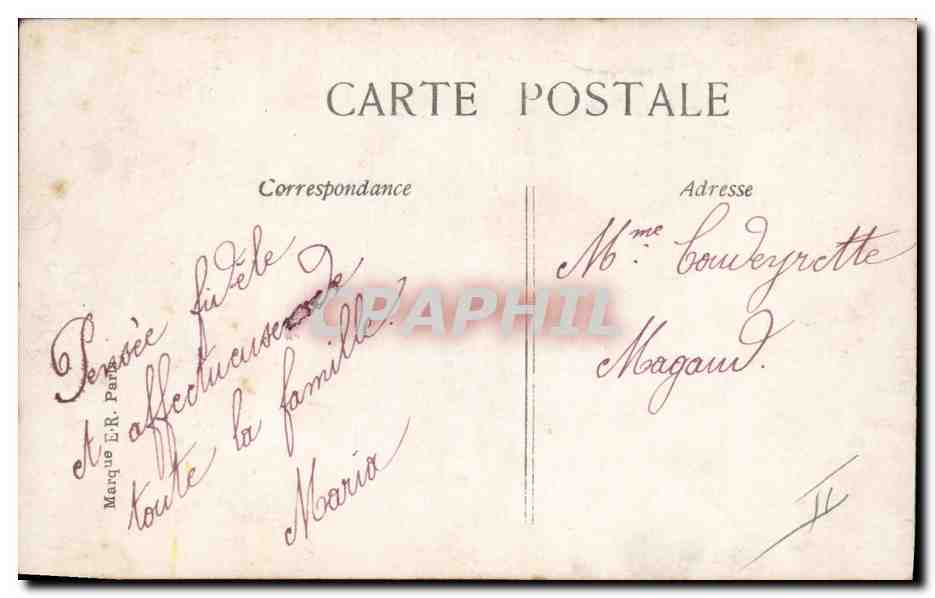 CPA Fantaisie Langage des Fleurs Enfant  — Back