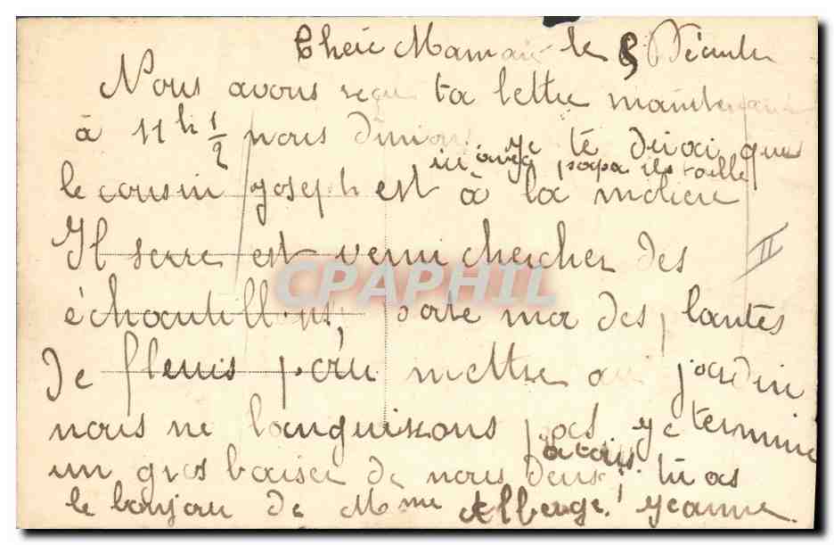 CPA Fantaisie Langage des Fleurs  — Verso