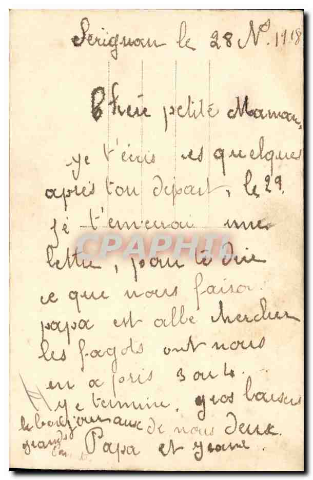 CPA Fantaisie Langage des Fleurs  — Verso