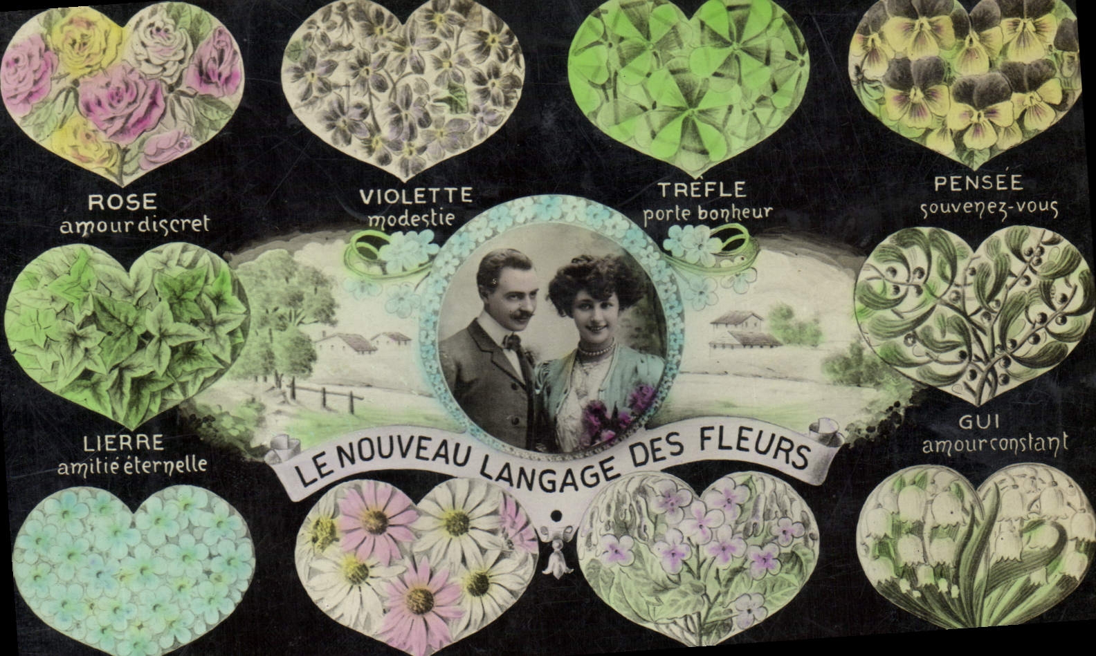 CPA Fantaisie Le nouveau langage des Fleurs 