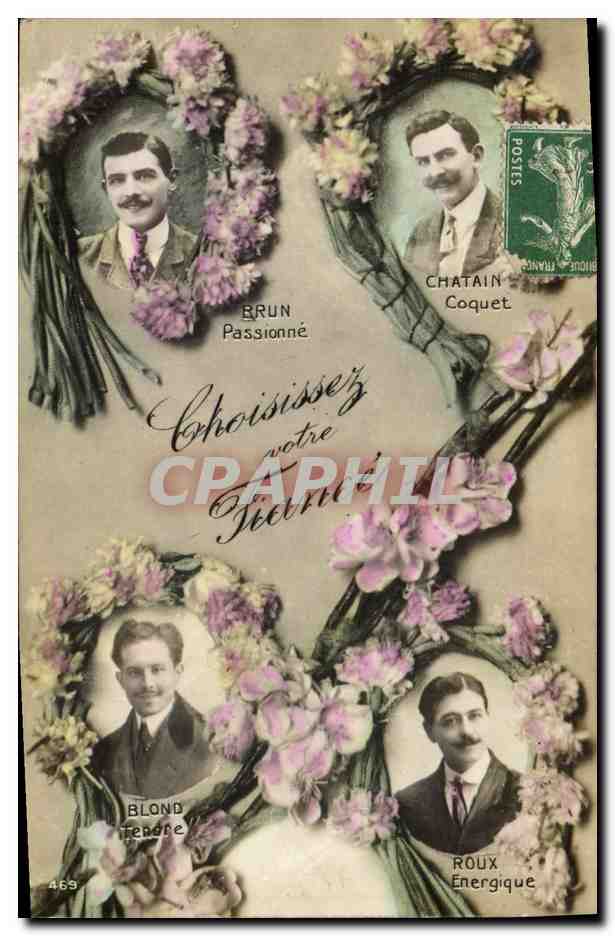 CPA Fantaisie Fleurs Choisissez votre fiance 