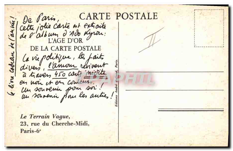 CPA Fantaisie Langage des Fleurs  — Verso