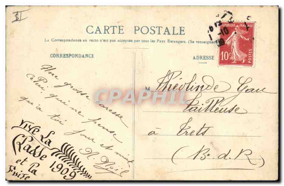 CPA Fantaisie Fleurs Tout ca pour vous  — Rückseite