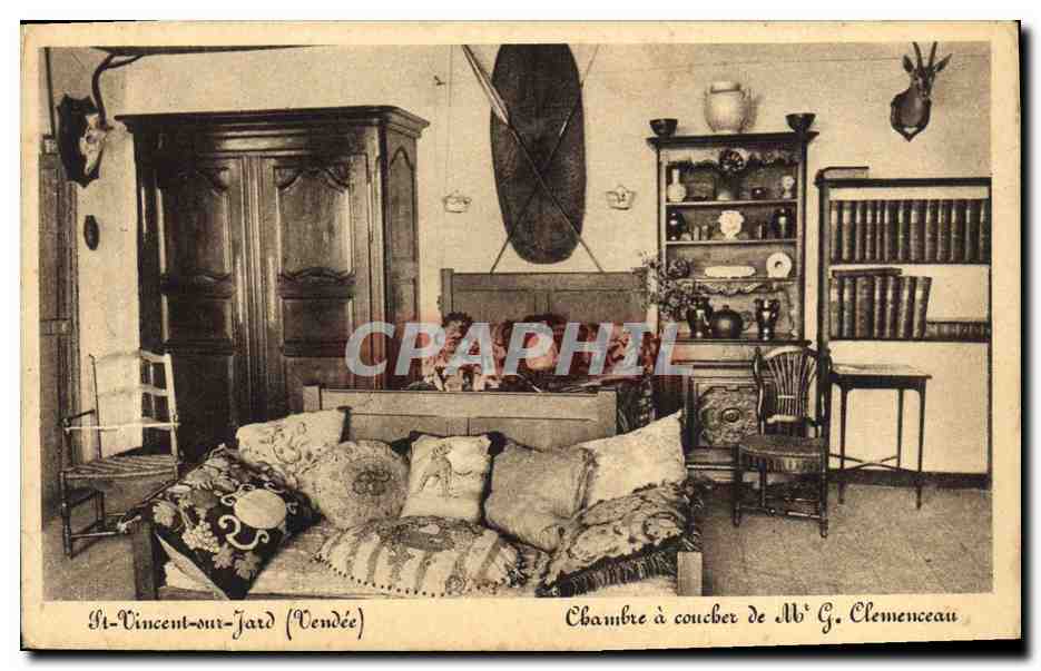 CPA St Vincent sur Jard Chambre a coucher de Mr G Clemenceau 