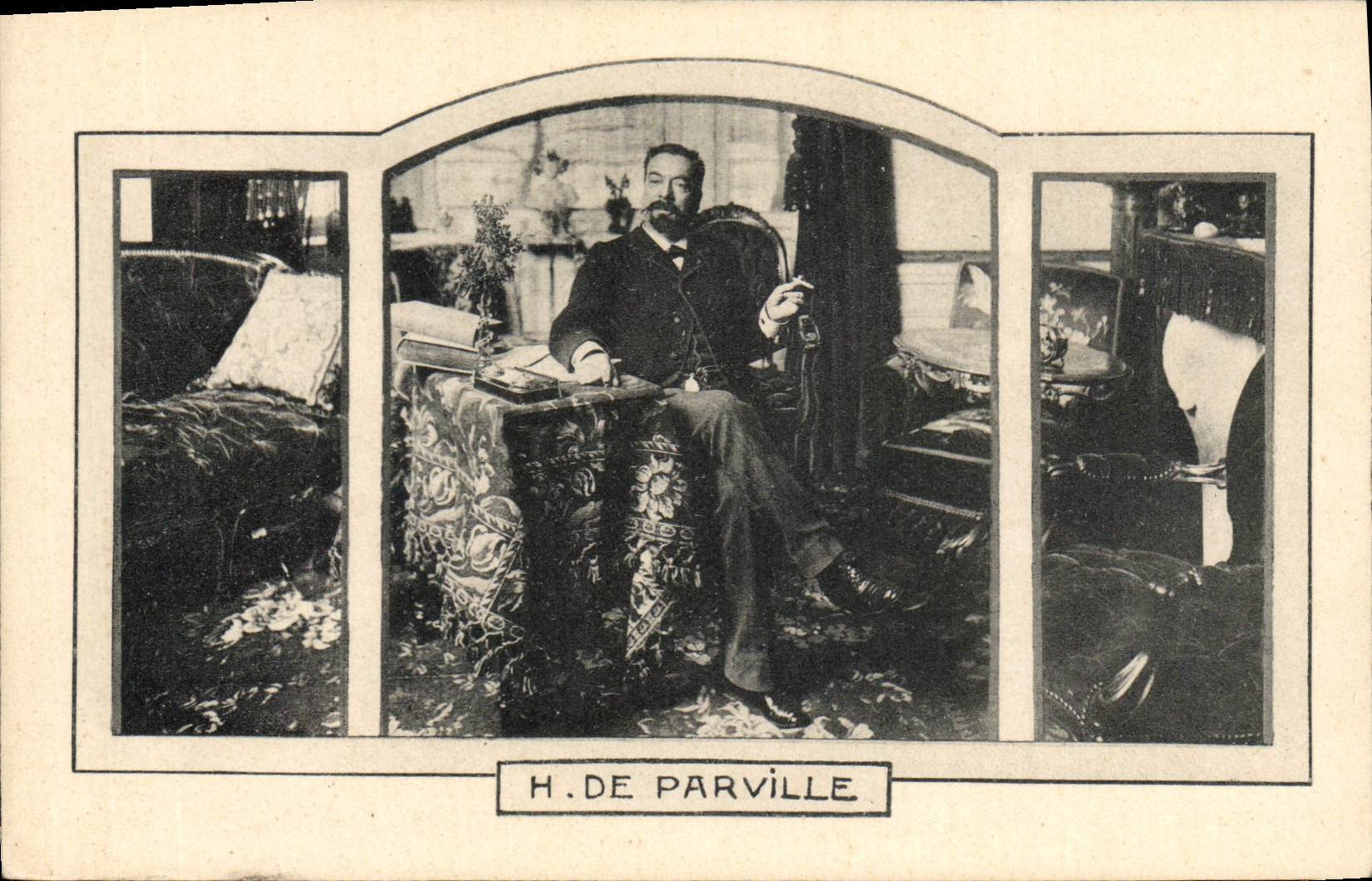 H. De Parville — Portrait dans un intérieur — Les Annales Politiques et Littéraires