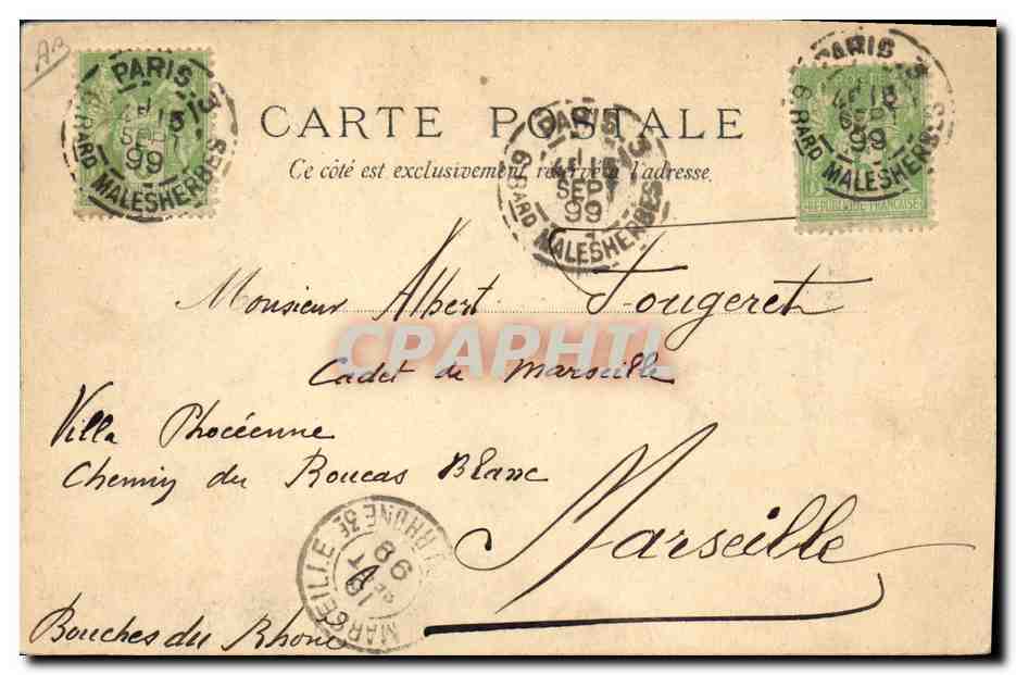 CPA Jules Guerin  — Verso