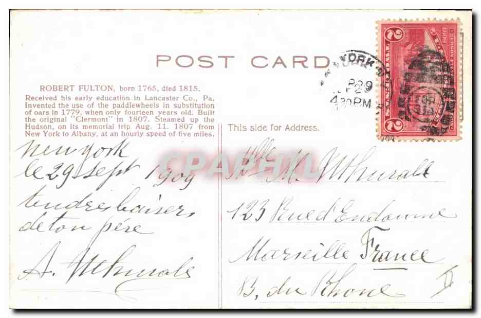 CPA Robert Fulton  — Rückseite