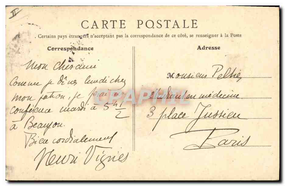 CPA Nicolas Beaujon 1722 1799  — Verso