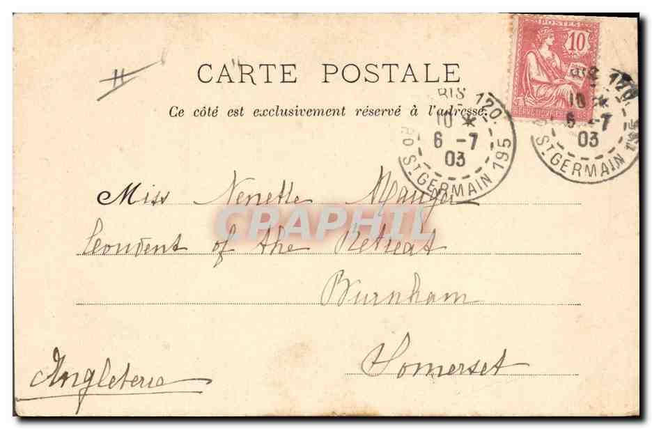 CPA Edmond Rostand Auteur de l'Aiglon  — Verso