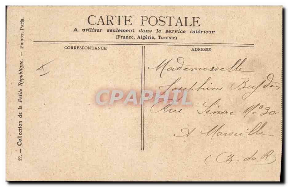 CPA Gerault Richard  — Verso