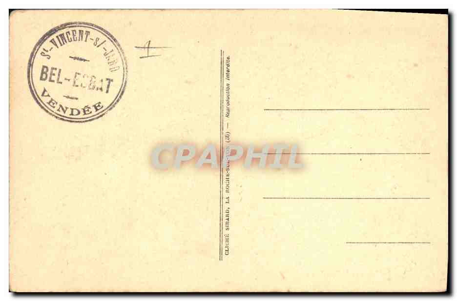 CPA St Vincent sur Jard Portrait de Mr G Clemenceau  — Rückseite