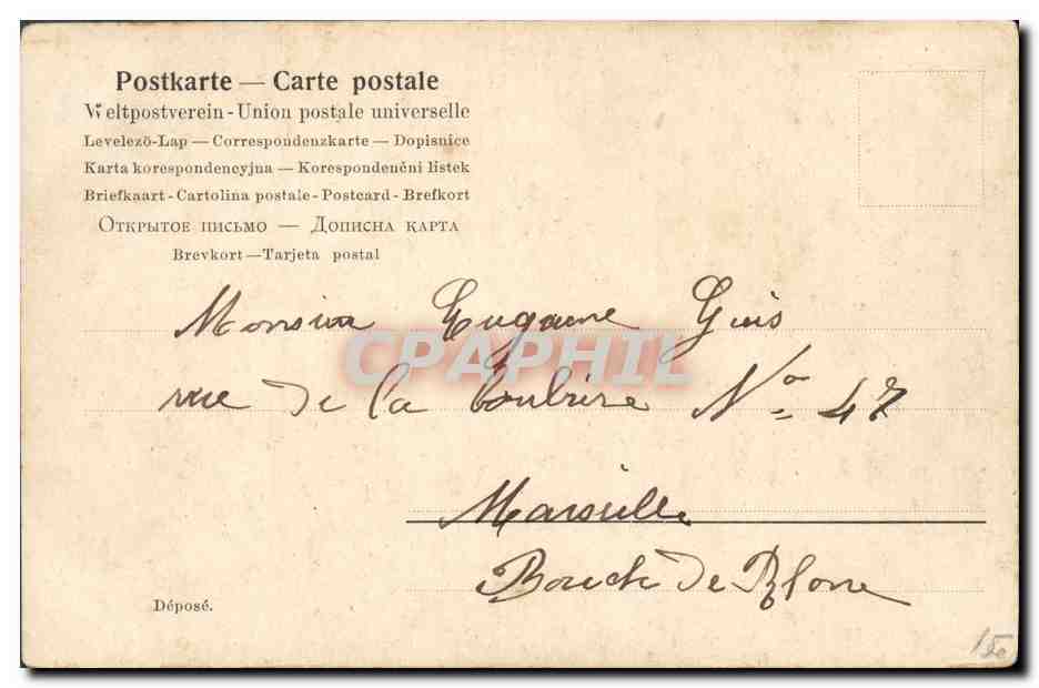 CPA Fantaisie Femme Eventail  — Rückseite