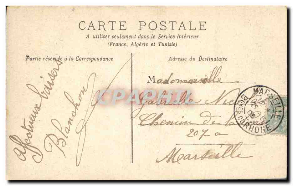 CPA Fantaisie Femme Eventail Le deshabille — Verso