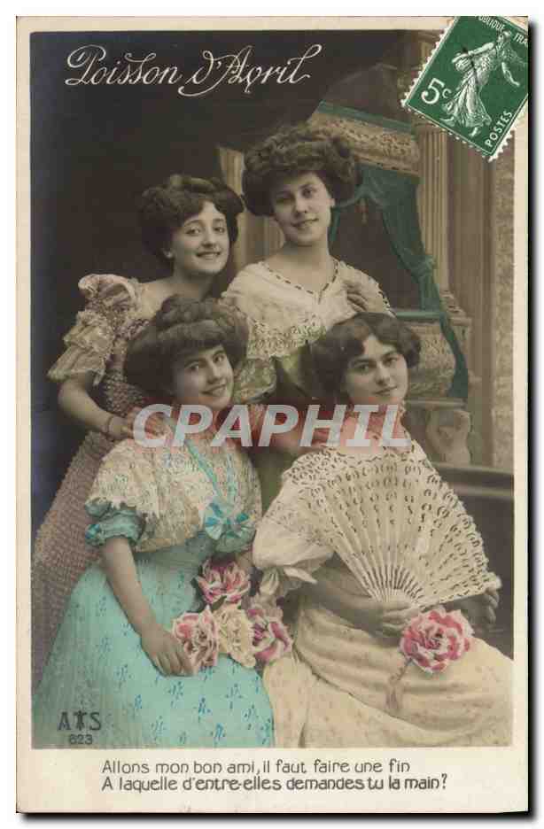 Vier junge Frauen — April-Fisch — ATS 623