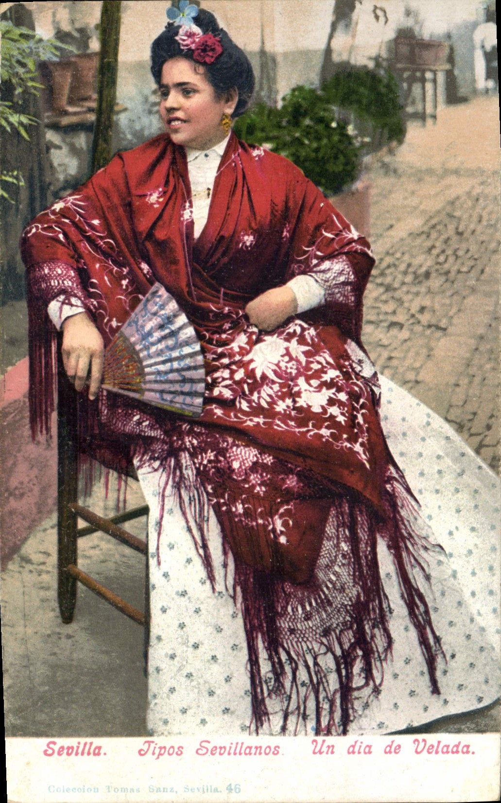Femme en tenue sévillane — Un día de Velada — Collection Tomas Sanz, Séville, n°46