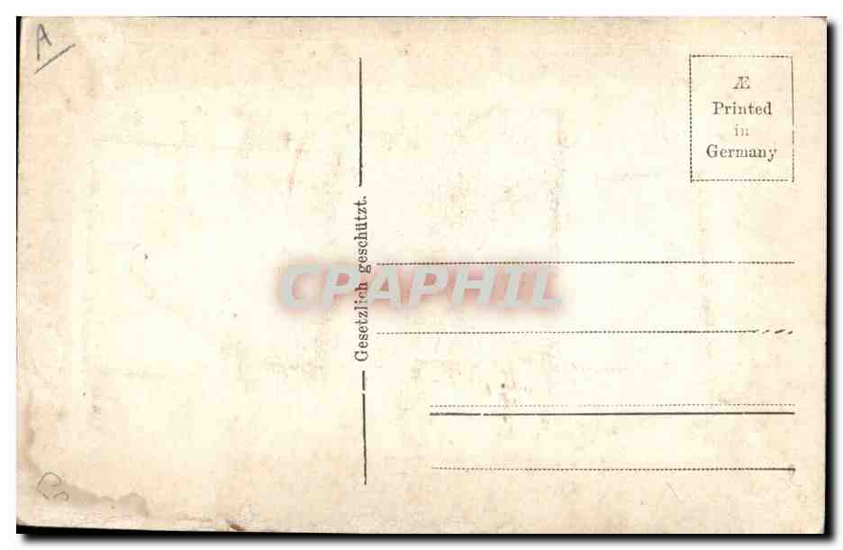 Femme en robe blanche — carte postale décorée de trèfles et d'un cœur rouge — éditeur inconnu — Reverso