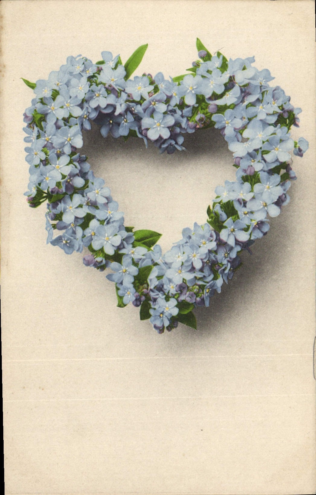 CPA Fantaisie Coeur Fleurs