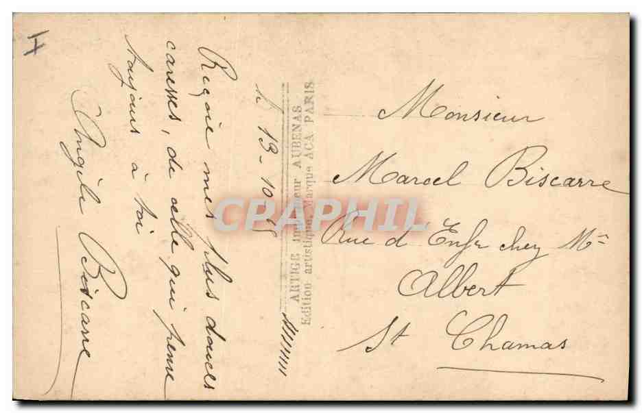CPA Fantaisie Coeur Femme — Verso